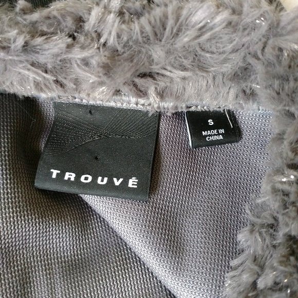 Trouve faux fur sweater gray teddy bear sz… - Picture 3 of 7